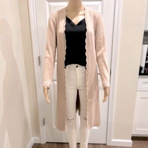 Cable & Gauge Long Ribbed Duster Cardigan